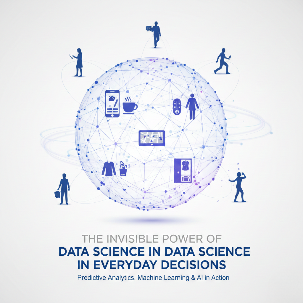 Data analytics and data science workflow with graphs, charts, and predictive models