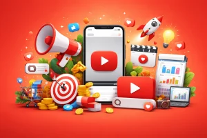 YouTube digital marketing concept