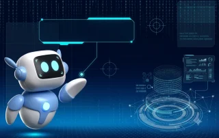 artificial intelligence model walking in flurocent background