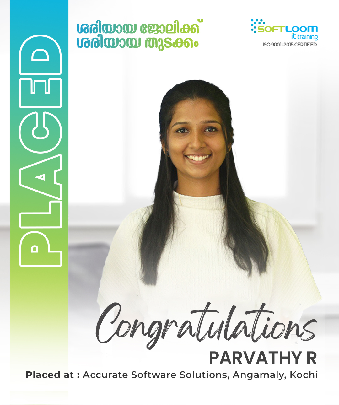 parvathy r placement
