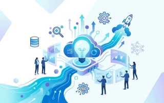 illustrated vector image representation of big data technologies