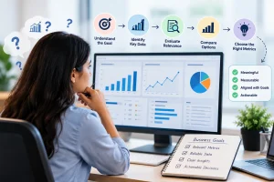 Data analyst choosing the right metrics
