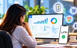 Data analyst analyzing UPI transaction data